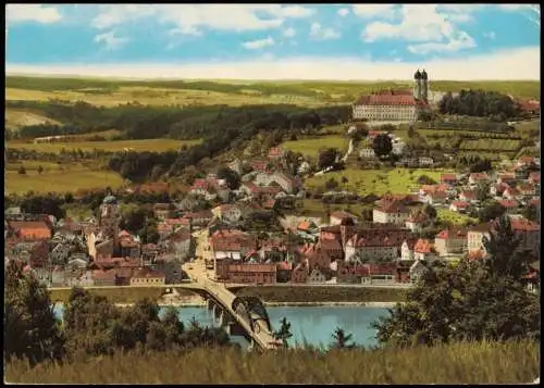 Ansichtskarte Vilshofen an der Donau Stadt mit Kloster Schweiklberg 1973