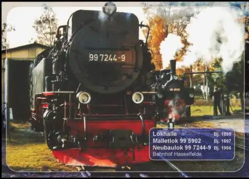 Ansichtskarte Hasselfelde Lokhalle Malletdampflok Dampflokomotive 2009