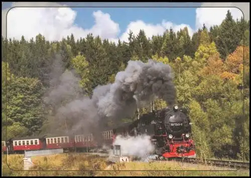 Ansichtskarte Sorge (Harz) Personenzug mit Neubaudampflok Dampflokomotive 2008