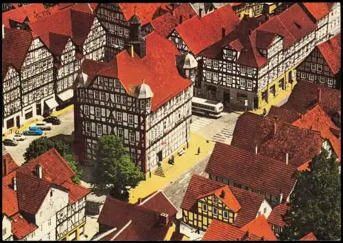 Ansichtskarte Melsungen Luftbild Luftaufnahme Stadtmitte 1978
