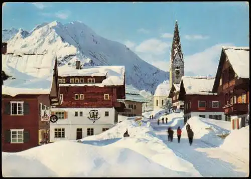 Ansichtskarte Mittelberg-Mittelberg/Vorarlberg Straßenpartie im Winter 1978