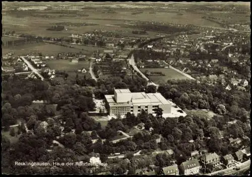 Ansichtskarte Recklinghausen Luftbild Haus der Ruhrfestspiele 1968