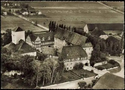Ansichtskarte Warberg (Lk Helmstedt)-Nord-Elm Luftbild BURG WARBERG 1971
