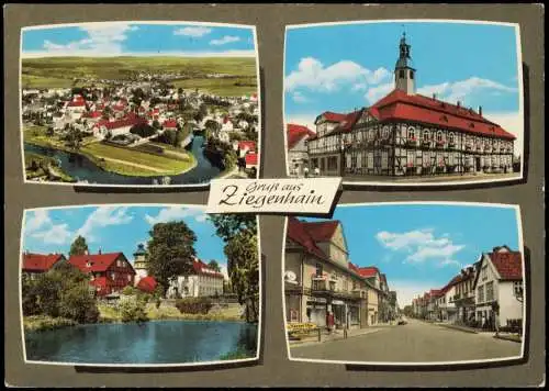 Ansichtskarte Ziegenhain-Schwalmstadt 4 Bild Straße Rathaus Luftbild 1974