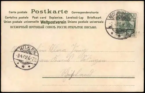 Ansichtskarte  Botanik :: Blumen Rose Rosen in Vase mit Rosenduft 1902