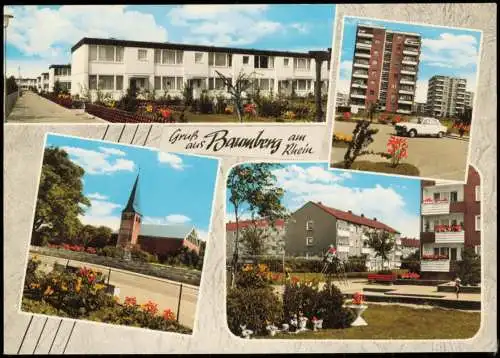 Ansichtskarte Baumberg (am Rhein) Mehrbild Neubauten Siedlung 1972