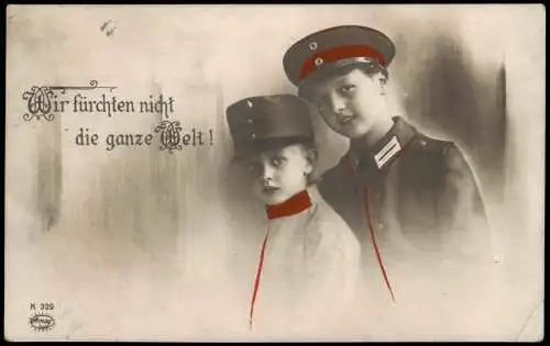 Wir fürchten nicht die ganze Welt! Kinder als Soldaten WK1 Militaria 1915