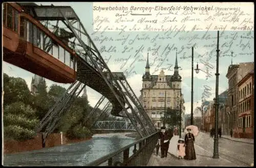 Ansichtskarte Wuppertal Vohwinkel Schwebebahn 1905