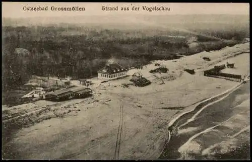 Postcard Großmöllen Mielno Luftbild 1919