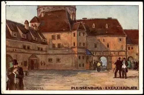 Ansichtskarte Leipzig Ausstellungen Pleißenburg Exerzierplatz 1913