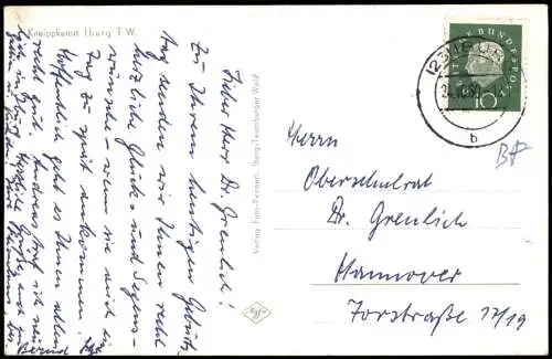 Ansichtskarte Bad Iburg Luftbild Luftaufnahme 1960