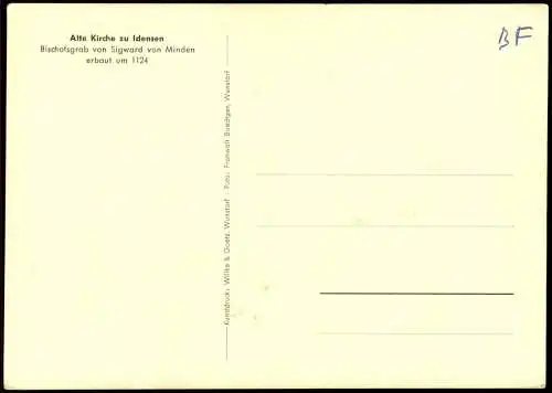 Idensen-Wunstorf Alte Kirche Bischofsgrab von Sigward von Minden 1959