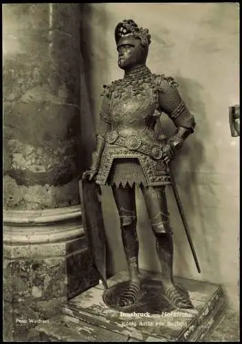 Ansichtskarte Innsbruck Hofkirche König Artus von England 1962