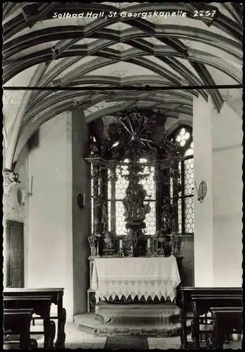 Ansichtskarte Hall in Tirol Solbad Hall St. Georgskapelle - Innen 1965