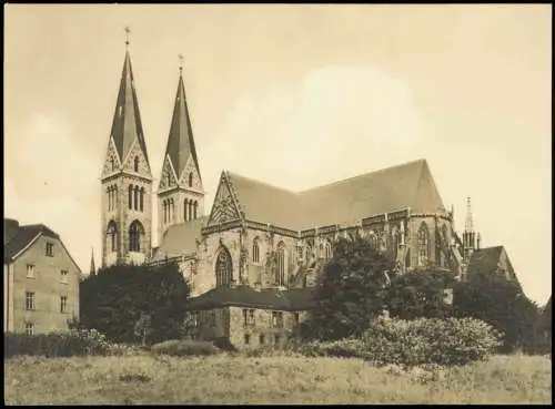 Ansichtskarte Halberstadt Dom - Seitenansicht Fotokarte 1963