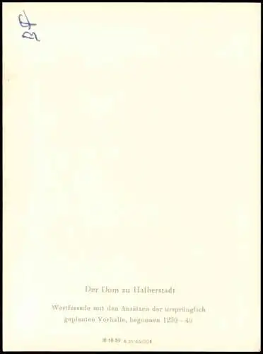 Ansichtskarte Halberstadt Dom - Portal 1965