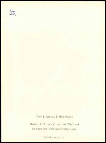 Ansichtskarte Halberstadt Dom - Innenansicht 1964