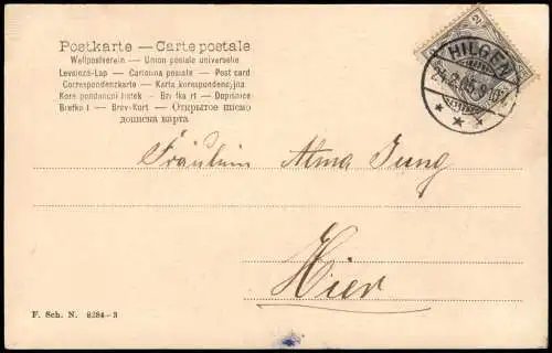 Ansichtskarte  Liebe Liebespaar Hochzeit vor Altar Love Künstlerkarte 1905