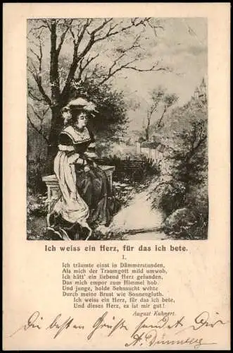 Liebe Liebespaare - Love Ich weiss ein Herz, für das ich bete. 1905