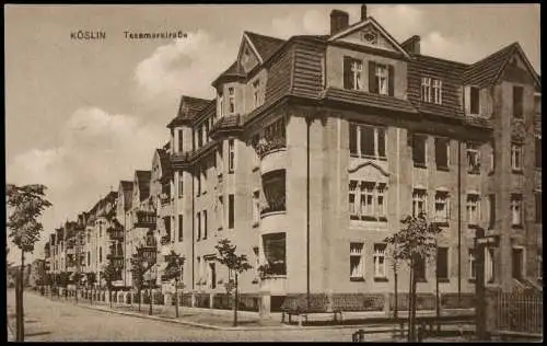 Postcard Köslin Koszalin Tessmarstraße 1918  Pommern Pomorskie