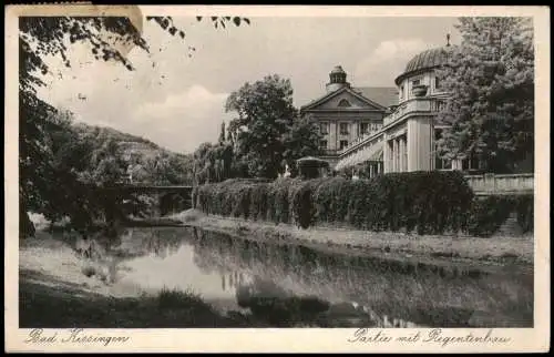 Ansichtskarte Bad Kissingen Partie mit Regentenbau 1936