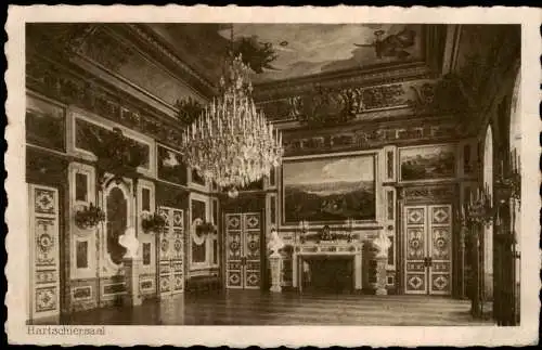 Ansichtskarte Chiemsee Herrenchiemsee Schloss Hartschiersaal 1942