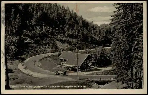 Ansichtskarte Kochel am See Café u. Trinkstube Helmer Kesselbergstraße 1938