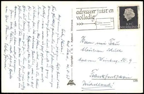 Postkaart Texel De Cocksdorp, Roggesloot 1969