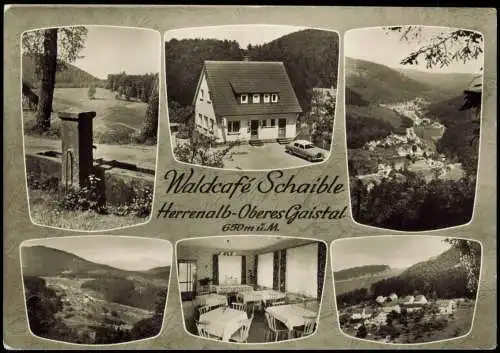 Bad Herrenalb Gaistal Schwarzwald Pension-Restaurant Waldcafé 1962
