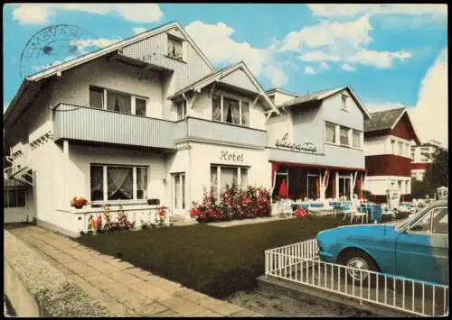 Ansichtskarte Travemünde-Lübeck Hotel und Café SEEGARTEN 1974