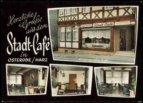 Osterode (Harz) Bäckerei Stadt-Cafe KONDITOREI Mehrbild Rollberg 37 1962