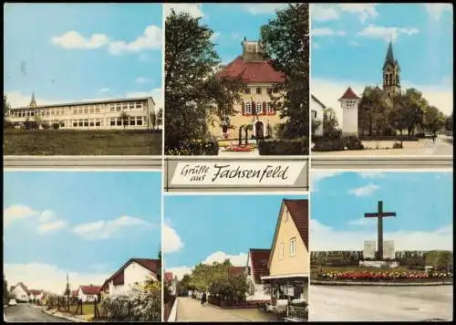 Fachsenfeld-Aalen Mehrbild: Straße Geschäft Kriegerdenkmal 1969