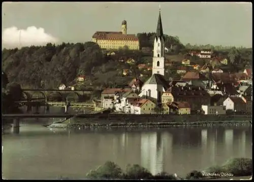 Ansichtskarte Vilshofen an der Donau Stadtpartie Colorfotokarte 1970