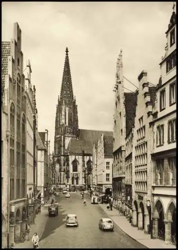 Ansichtskarte Münster (Westfalen) Prinzipalmarkt Autos Fotokarte 1968