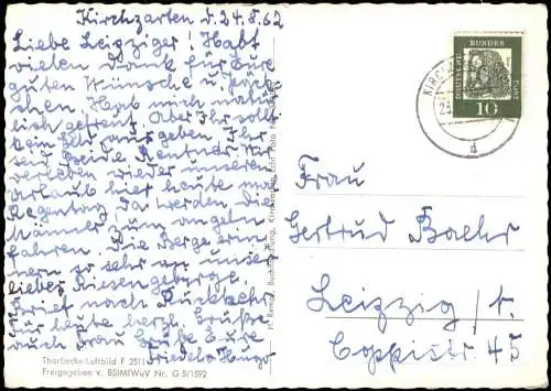 Ansichtskarte Kirchzarten Luftbild 1963