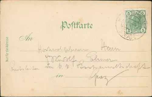 Postcard Frauheim-Rače-Fram Fram Panorama mit Berg 1907