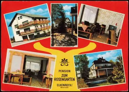 Elkenroth (Westerwald) Mehrbildkarte Pension Privatpension Zum Rosengarten 1994