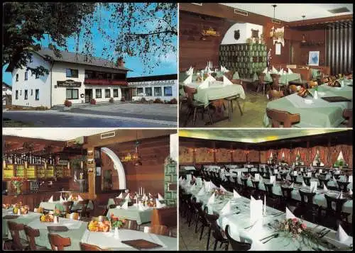 Tettenwang Mehrbild-AK GASTHOF Michael Forster Biergarten-Kegelbahnen 1980