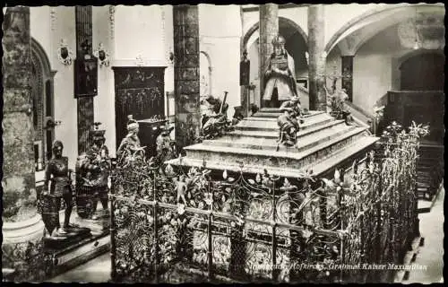 Ansichtskarte Innsbruck Hofkirche Grabmal Kaiser Maximilian 1960