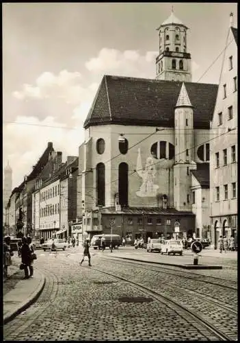 Ansichtskarte Augsburg Straßen Partie an der Moritzkirche 1960