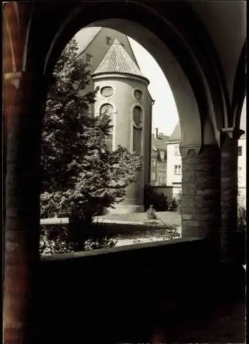 Ansichtskarte Augsburg Fotoansicht Blick auf eine Kirche 1960