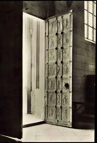 Ansichtskarte Augsburg Augsburger Dom Erztür, Mitte 11. Jahrh. 1960