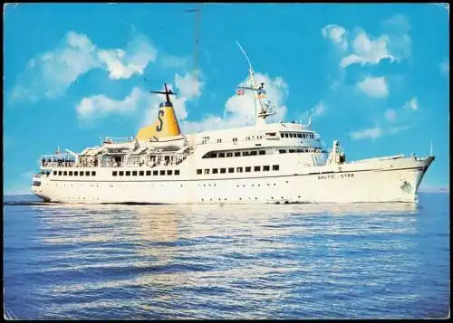 Ansichtskarte  Schiff Schifffahrt Fähre MS BALTIC STAR 1984