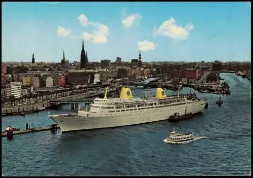 Altona-Hamburg Hafen Blick auf das Schiff Dampfer Gripsholm 1973