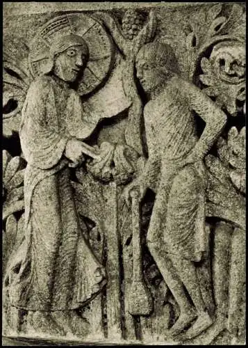 CPA Autun KAIN VOR GOTT Kapitell, 12. Jh., Autun, Kathedrale 1970