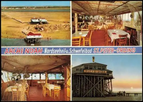 St. Peter-Ording Mehrbild-AK ARCHE NOAH Nordseeheil-u.Schwefelbad  1972