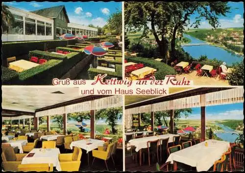 Kettwig-Essen (Ruhr) Mehrbildkarte mit Café Restaurant HAUS SEEBLICK 1967
