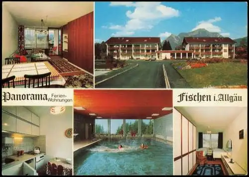 Fischen im Allgäu Werbung Karte PANORAMA-Ferien-Wohnungen Grüntenstraße  1975