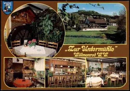 Willmenrod Mehrbild-AK Ortsansichten mit Hotel-Restaurant ZUR UNTERMÜHLE 1989