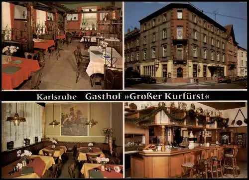 Karlsruhe Reklame, Werbung Gasthof Großer Kurfürst Sophienstraße 80 1980
